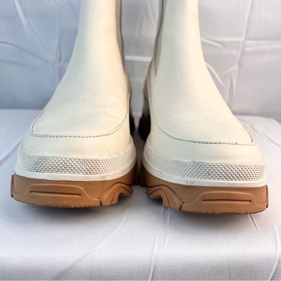 Sorel Women's Brex Chelsea Boots Size 8.5 Natural Waterproof Cream Chunky Soul - Picture 4 of 9